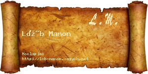 Löb Manon névjegykártya